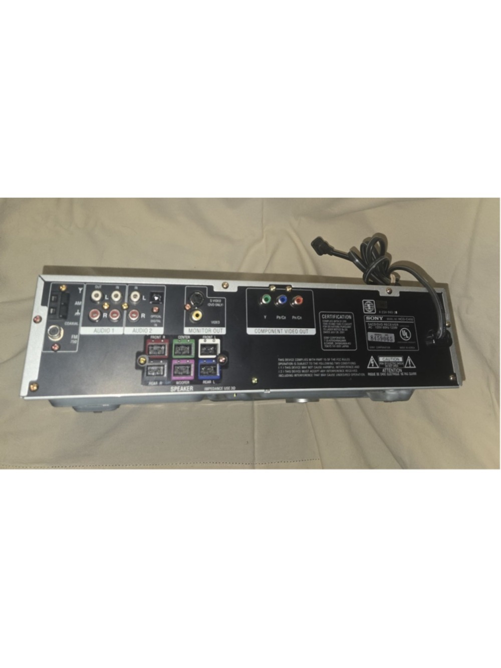 Sony DAV-C450 S-Master 5.1-Channel Compact AV System 5-Disc DVD Unit Only Tested - Picture 9 of 16